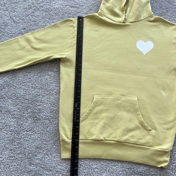 SPRWMN Los Angeles Heart Pullover Hoodie Sweatshirt Womens S Yellow Fleece - Picture 10 of 13